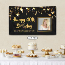 Foto personalizada de cumpleaños número 40 con est