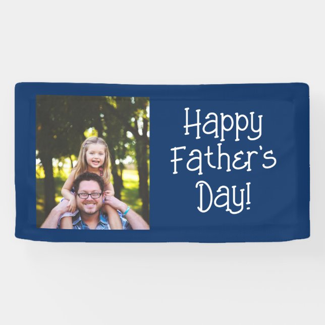 Lona Foto personalizada del Día del Padre Feliz (Horizontal)