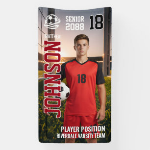Lona Foto personalizada del jugador de equipo de fútbol