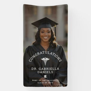 Lona Foto personalizada graduación de facultad de medic