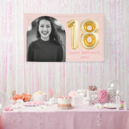 Lona Foto rosa 18º Globo de oro por cumpleaños