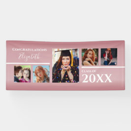 Lona Foto Rosa de felicitación por graduación