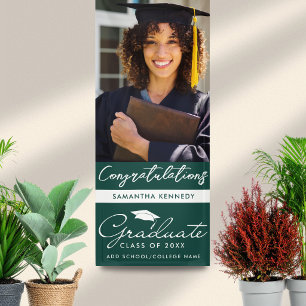 Lona Foto Senior Verde Graduación 2026 Vertical