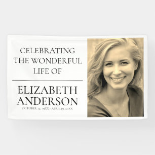 Lona Foto simple en memoria de funeral