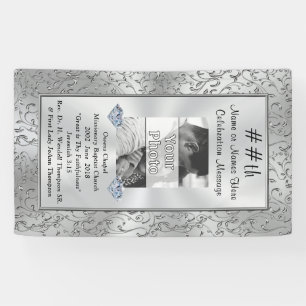 Lona Foto vertical y bandera personalizada del fiesta