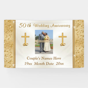 Lona FOTO y cartel de 50 años personalizado