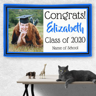 Lona Fotografía de colores de escuelas azules y negras