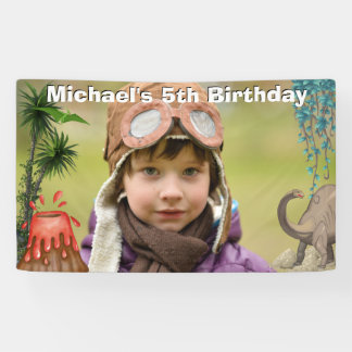 Lona Fotografía de cumpleaños de niños de la prehistori