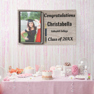 Lona Fotografía de felicitaciones a la graduación vinta