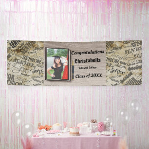 Lona Fotografía de felicitaciones a la graduación vinta