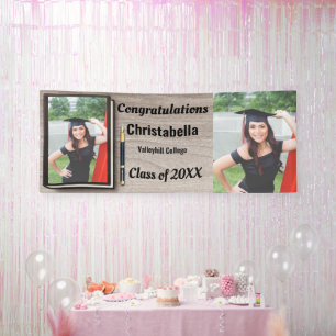 Lona Fotografía de felicitaciones a la graduación vinta