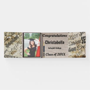 Lona Fotografía de felicitaciones a la graduación vinta