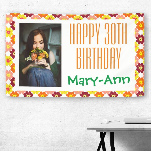 Lona Fotografía de Flores Gráficas en cumpleaños 30 (Subido por el creador)