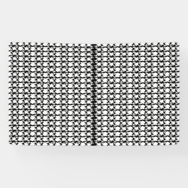 Lona Fotografía de patrón blanco y negro cautivante (Horizontal)