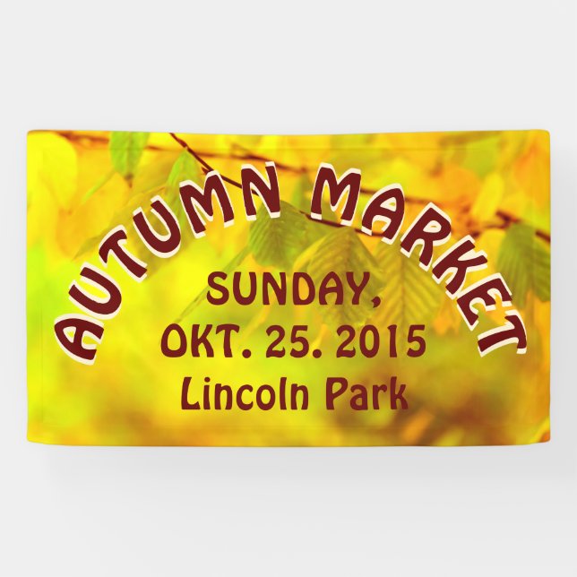 Lona Fotografía - hojas de haya de otoño + tus ideas (Horizontal)