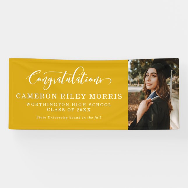 Lona Fotos felicitaciones de graduación (Horizontal)
