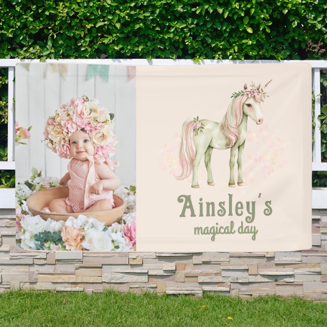 Lona Fotos personalizadas de Unicornio Rosa Magico (Subido por el creador)
