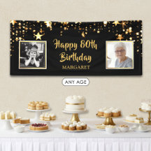 Fotos Personalizadas del 80 Cumpleaños Entonces y