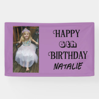 Lona Fotos personalizadas y cumpleaños feliz por la eda