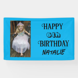 Lona Fotos personalizadas y cumpleaños feliz por la eda