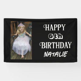 Lona Fotos personalizadas y cumpleaños feliz por la eda