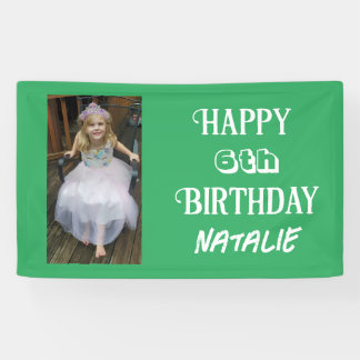 Lona Fotos personalizadas y cumpleaños feliz por la eda