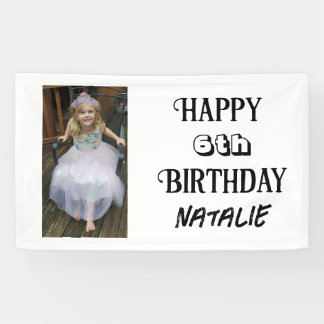 Lona Fotos personalizadas y cumpleaños feliz por la eda