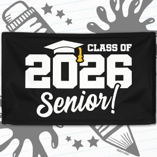 Lona Frase divertida de graduación de la clase de 2026