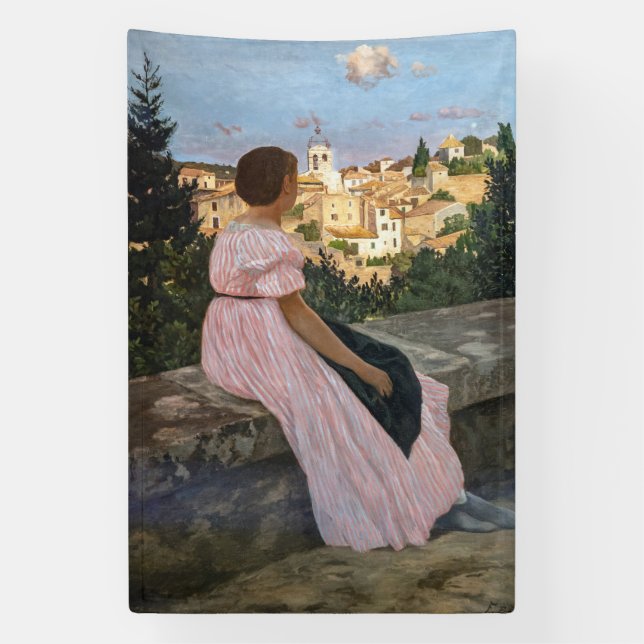 Lona Frederic Bazille - El vestido rosa (Vertical)