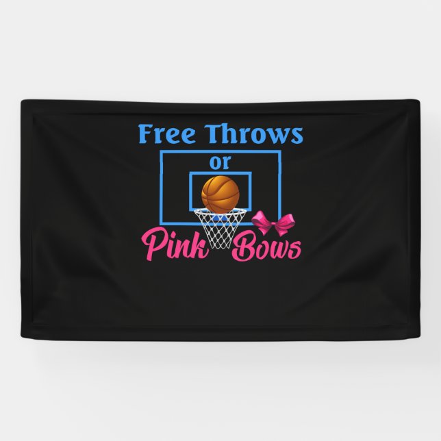 Lona Free Throws or Pink Bows Gender Reveal Designs (Horizontal)