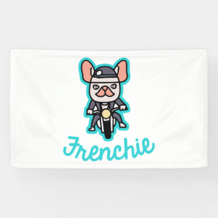 Lona Frenchie Biker Motocicleta Dueño de Perro Frenchie