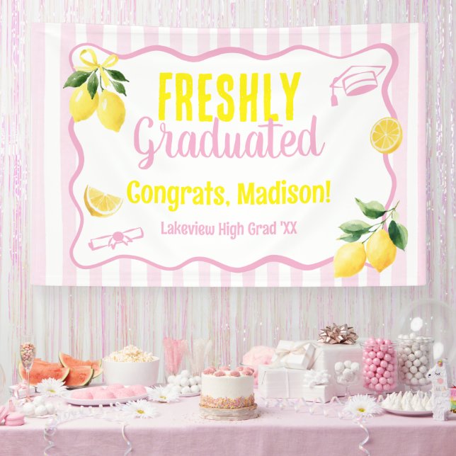 Lona Freshly Graduated Lemon Pink Stripes (Fiesta)