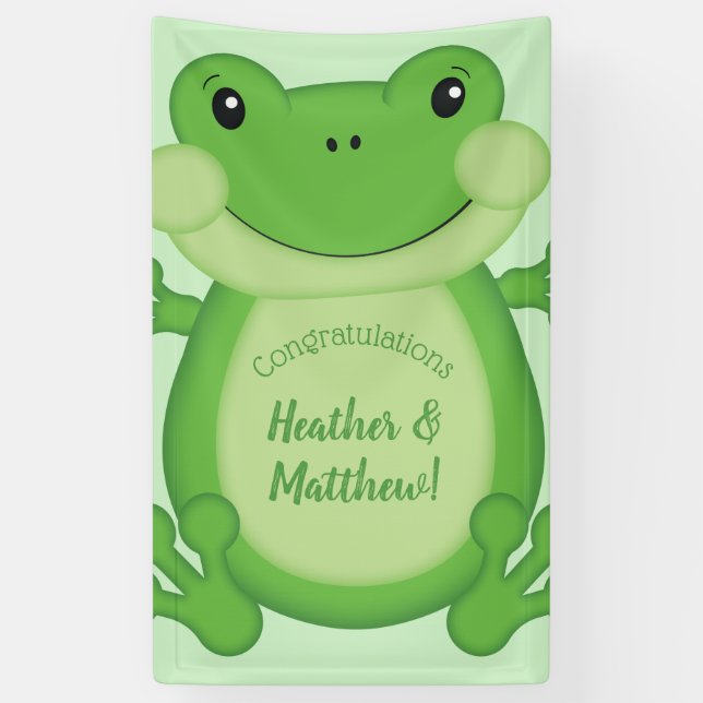 Lona Frog Baby Shower Green (Vertical)