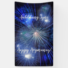 Lona Fuegos artificiales de Happy Hogmanay Auld Lang Sy