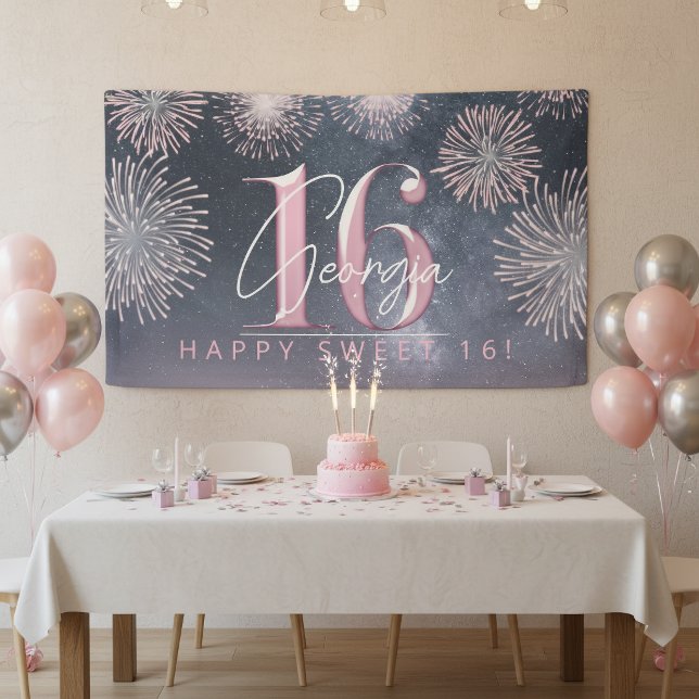 Lona Fuegos Artificiales Sweet 16 Midnight Blush ID984 (Subido por el creador)