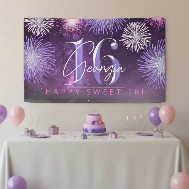 Lona Fuegos Artificiales Sweet 16 Purple ID984 (Subido por el creador)