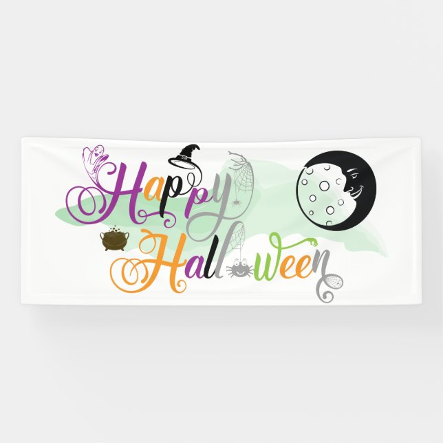 Lona Fun Halloween Fancy Textos (Horizontal)