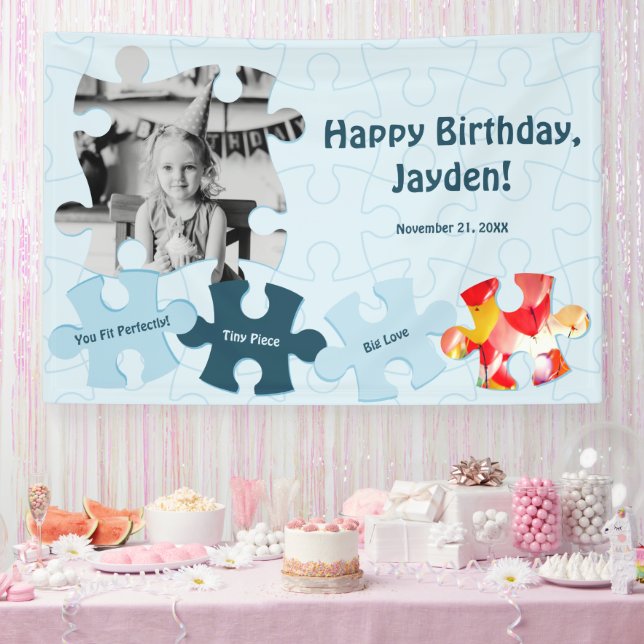 Lona Fun Jigsaw Puzzle Theme Image Text Happy Birthday  (Fiesta)