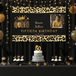 Lona Fun Leopard Birthday Queen Fifty Photo Birthday