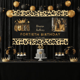 Lona Fun Leopard Birthday Queen Forty Photo Birthday