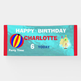 Lona Fun Pool Beach Swim Fiesta Personalizado