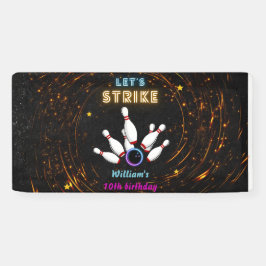 Lona Fun Strike cool deportes azules Bowling 10 cumplea