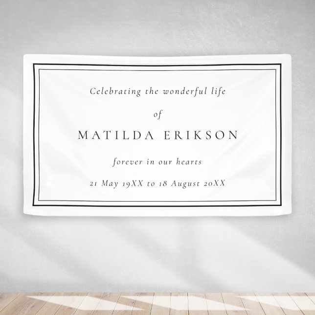 Lona Funeral elegante | Celebración clásica de la vida (Subido por el creador)