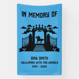 Lona Funeral en memoria de los jinetes de caballos