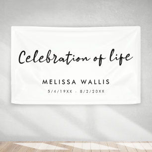 Lona Funeral minimalista   Celebración moderna de la vi