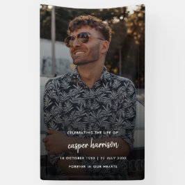 Lona Funeral moderno | Celebración de la vida vertical