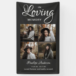 Lona Funeral moderno de 4 Collages de fotos