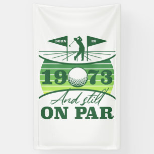 Lona Funny 1973 Golfer 50º cumpleaños