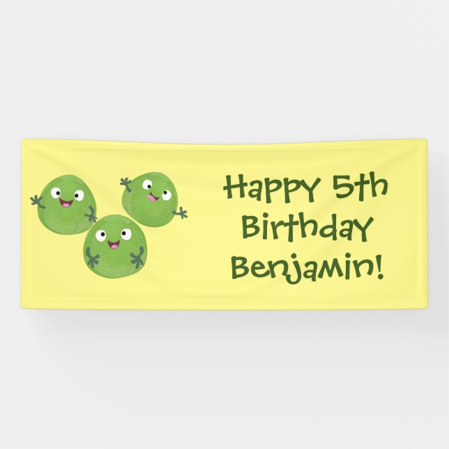 Lona Funny Brussels brota personalizado de verduras (Horizontal)