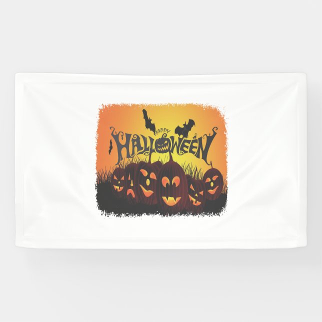 Lona Funny Happy Halloween (Horizontal)